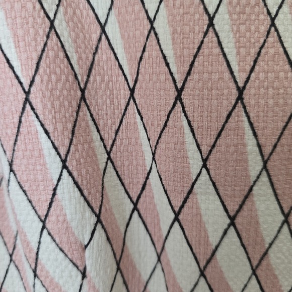 Boden Martha Sz 6A Fold‎ Sheath Pencil Dress White Pink Diamond Print Feminine - Picture 8 of 10